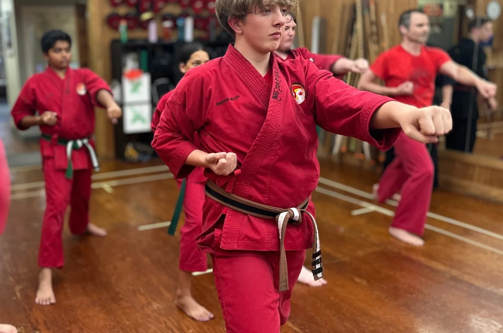 Karate training at Port Credit Academy of Martial Arts